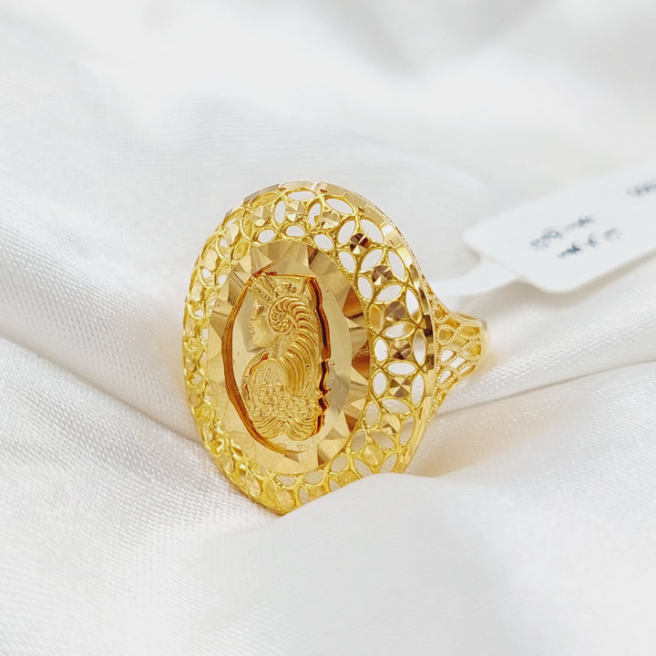 21K Gold Ounce Model Ring by Saeed Jewelry - Image 5