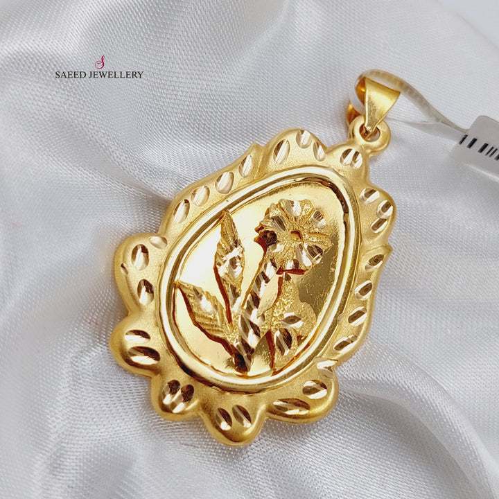 21K Gold Ounce Pendant by Saeed Jewelry - Image 3