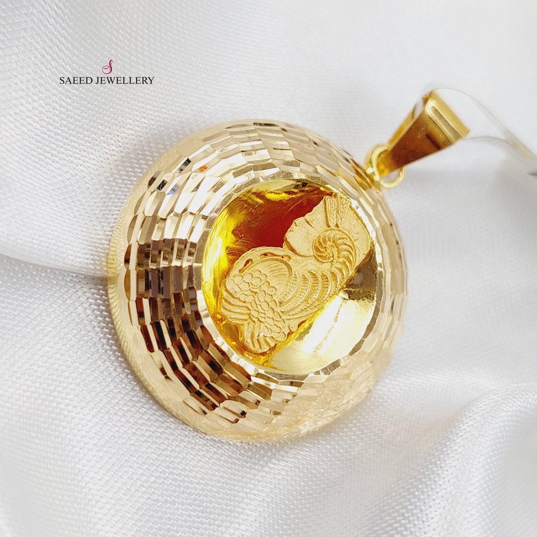 21K Gold Ounce Pendant by Saeed Jewelry - Image 3