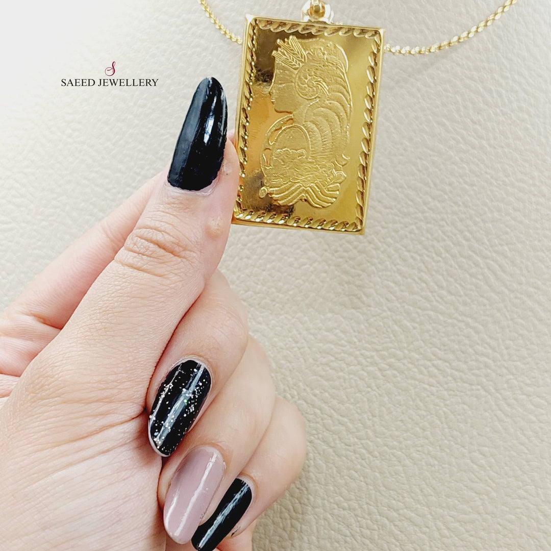 21K Gold Ounce Pendant by Saeed Jewelry - Image 1