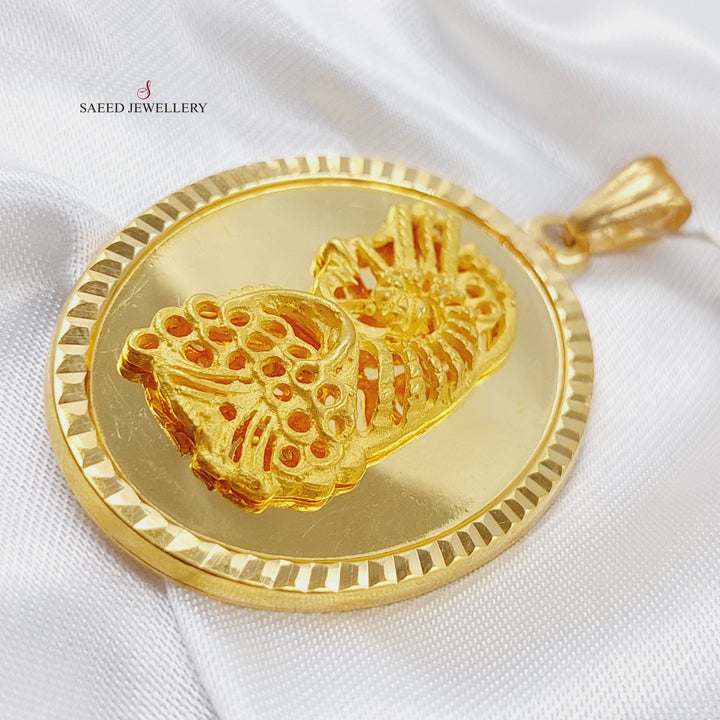 21K Gold Ounce Pendant by Saeed Jewelry - Image 3