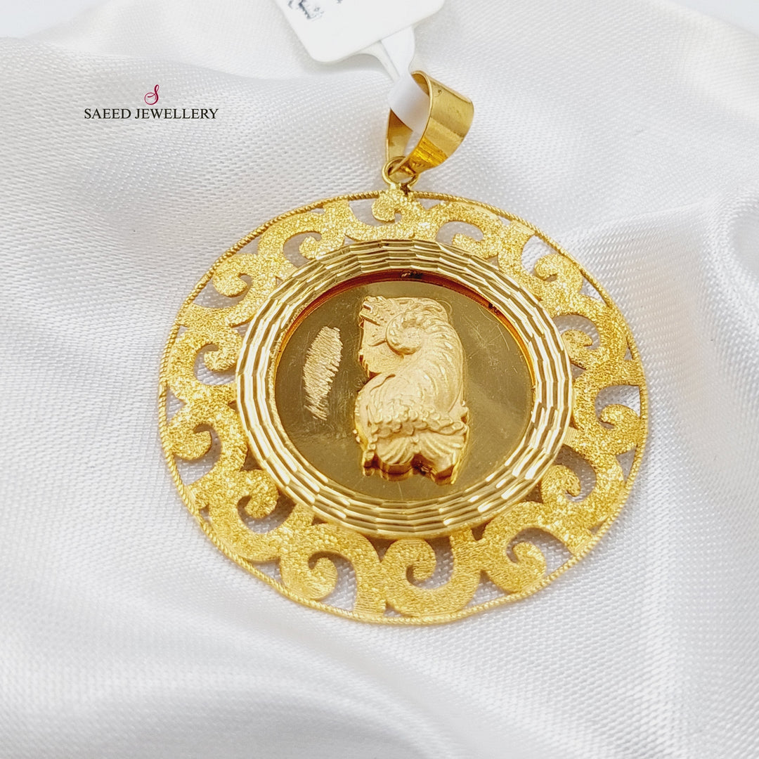 21K Gold Ounce Pendant by Saeed Jewelry - Image 3