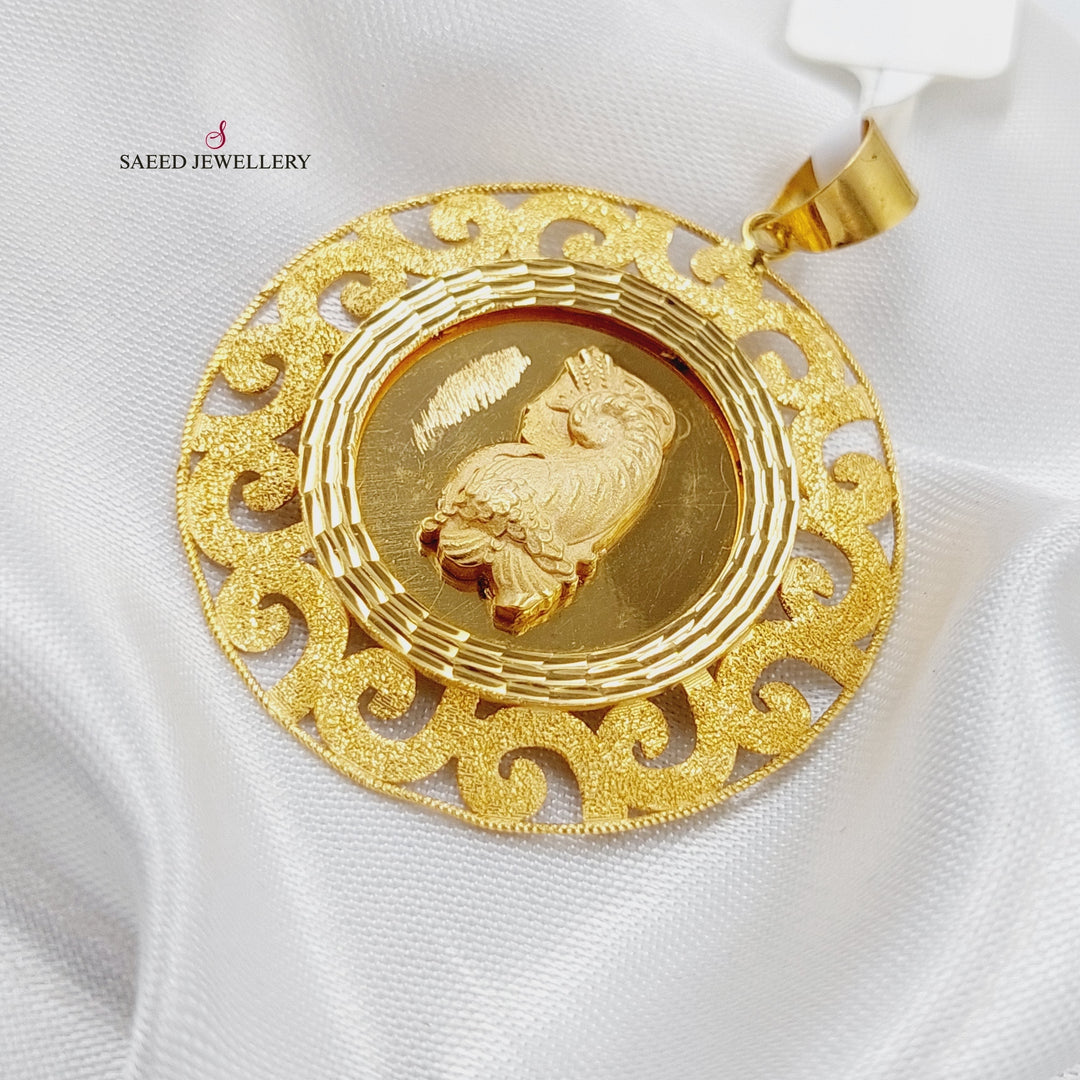 21K Gold Ounce Pendant by Saeed Jewelry - Image 4