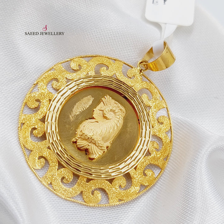 21K Gold Ounce Pendant by Saeed Jewelry - Image 1