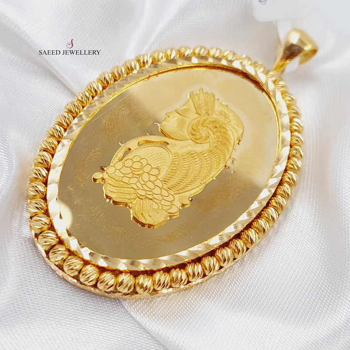 21K Gold Ounce Pendant by Saeed Jewelry - Image 3