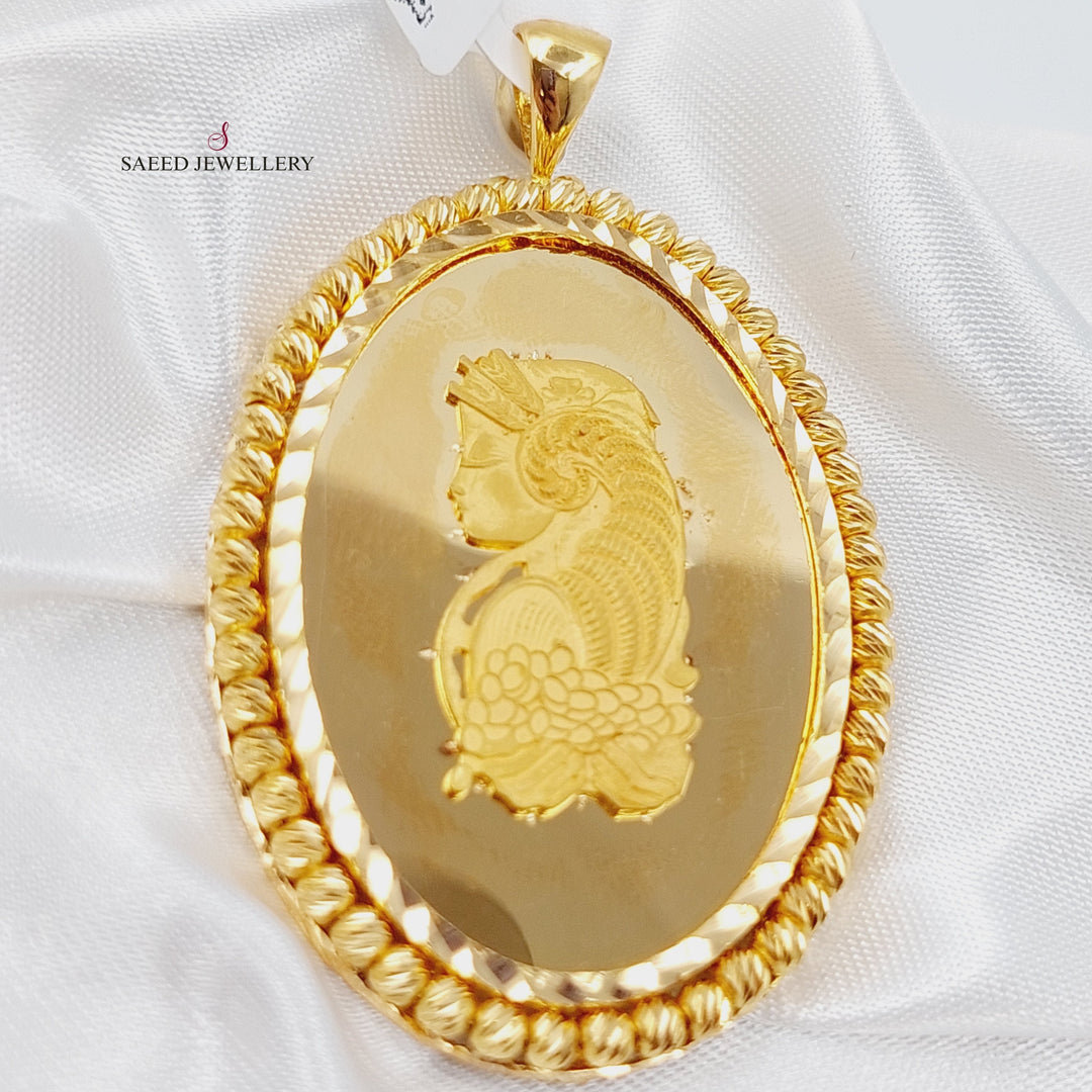 21K Gold Ounce Pendant by Saeed Jewelry - Image 1