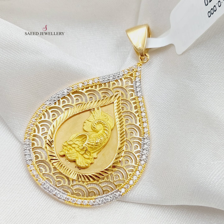 21K Gold Ounce Pendant by Saeed Jewelry - Image 3