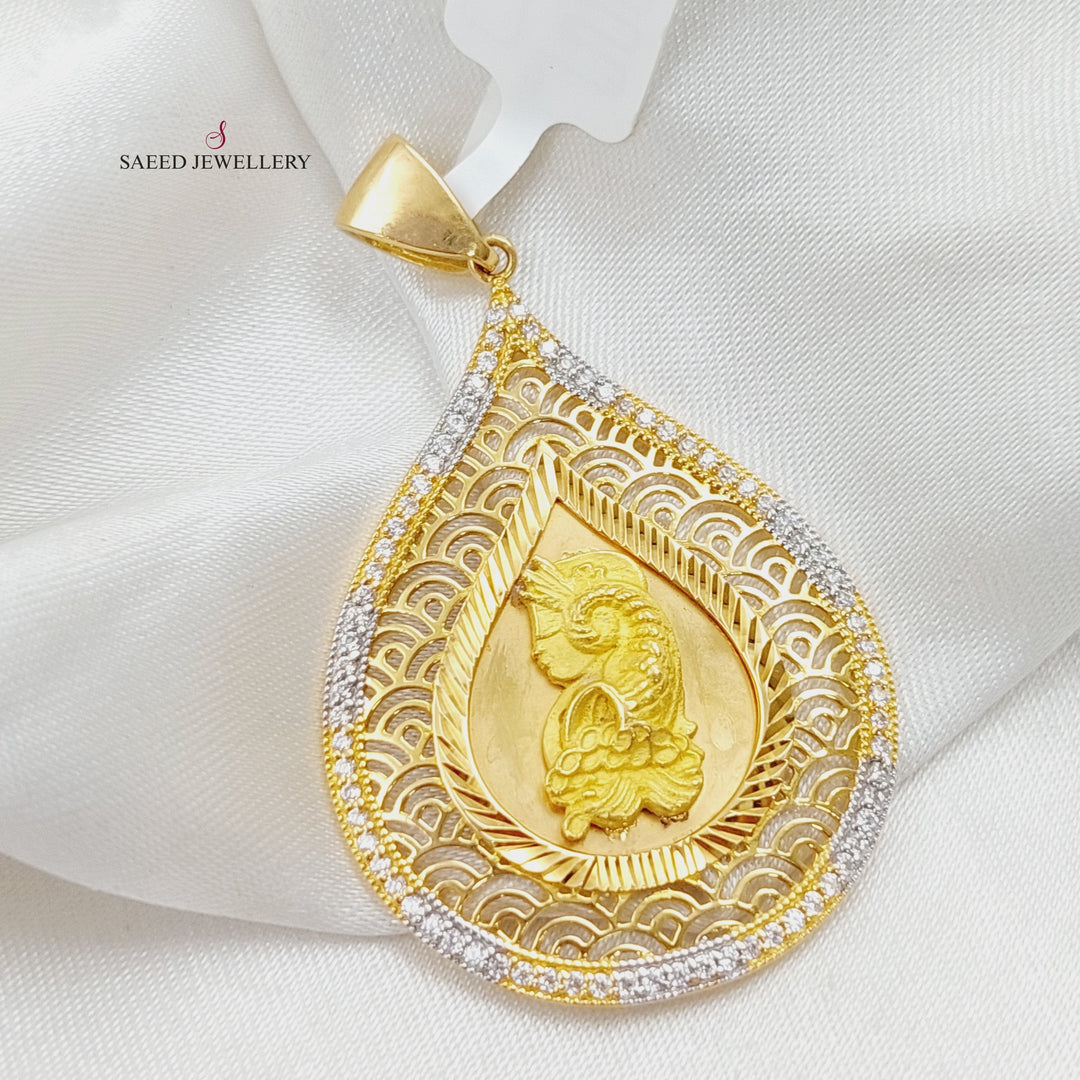 21K Gold Ounce Pendant by Saeed Jewelry - Image 1