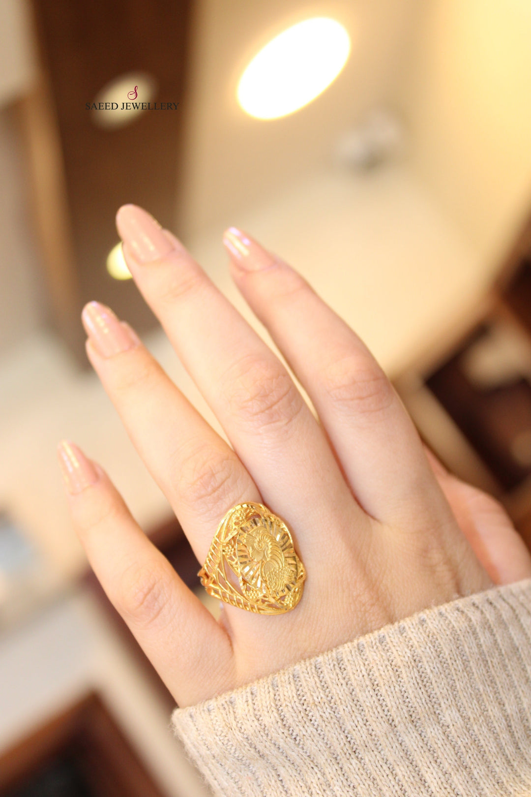 21K Gold Ounce Ring by Saeed Jewelry - Image 4