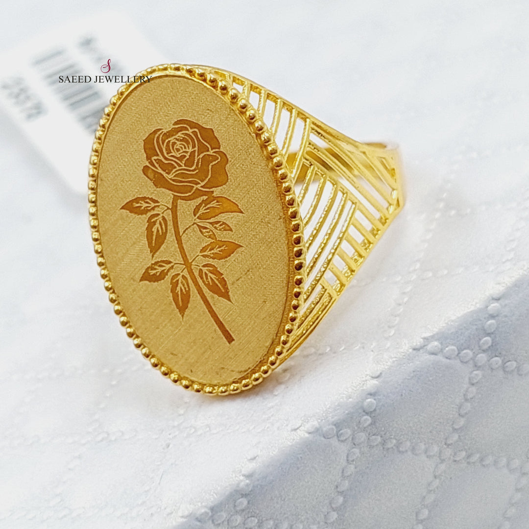 21K Gold Ounce Ring by Saeed Jewelry - Image 3