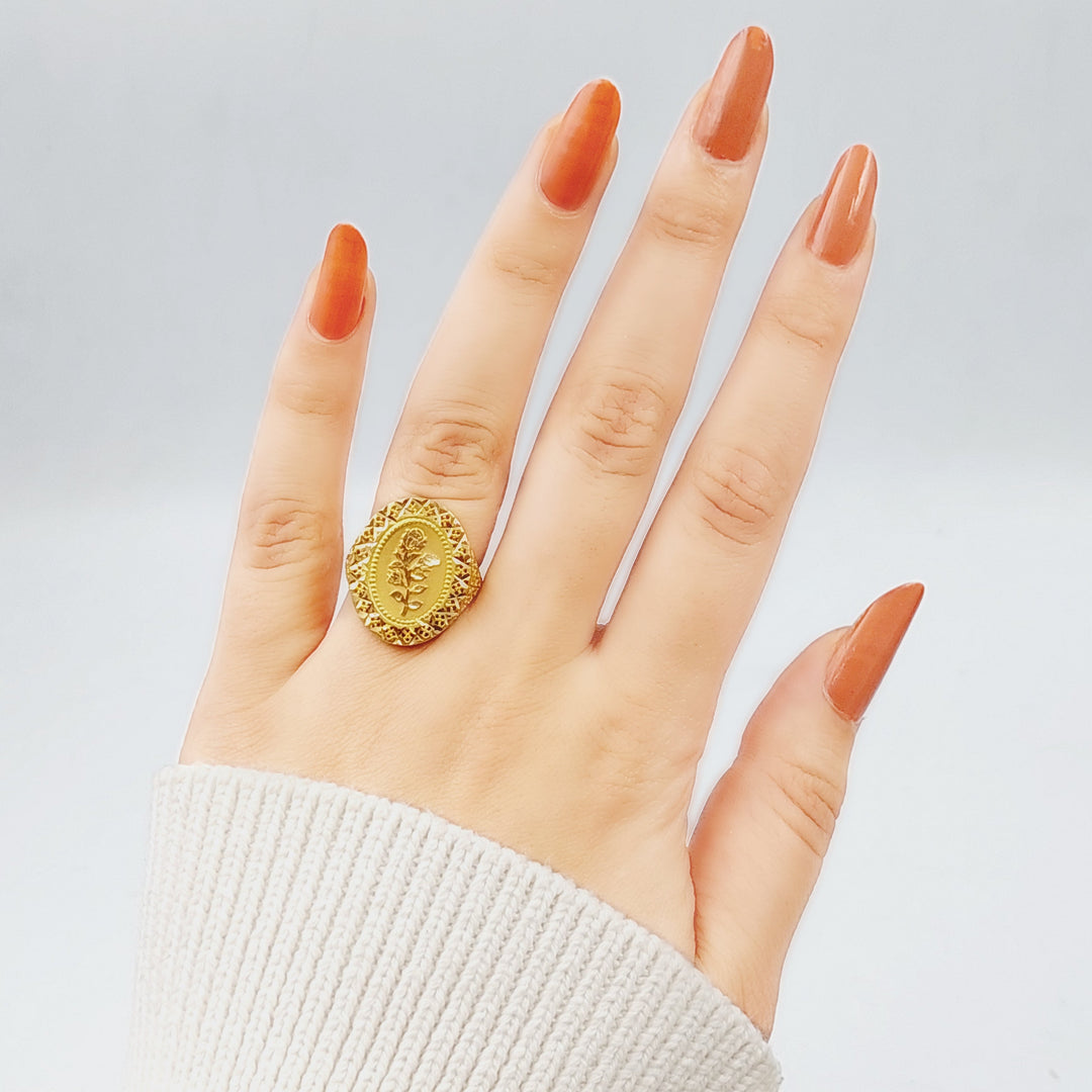 21K Gold Ounce Ring by Saeed Jewelry - Image 2