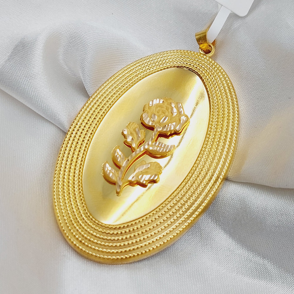 21K Gold Ounce Shape Pendant by Saeed Jewelry - Image 2