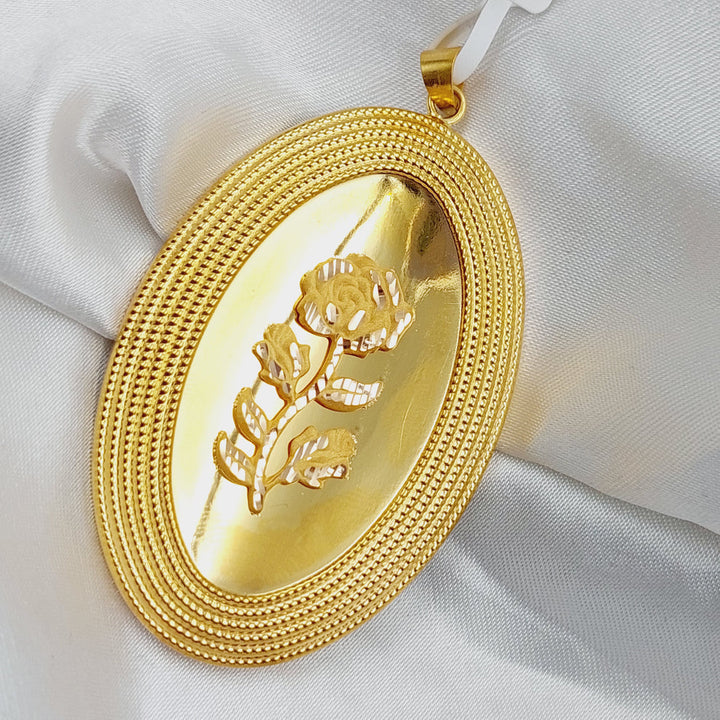 21K Gold Ounce Shape Pendant by Saeed Jewelry - Image 3