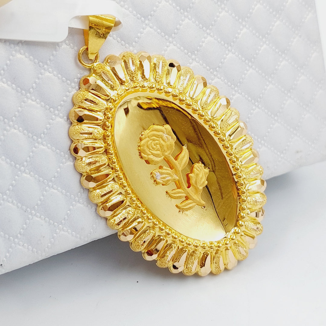 21K Gold Ounce Shape Pendant by Saeed Jewelry - Image 2