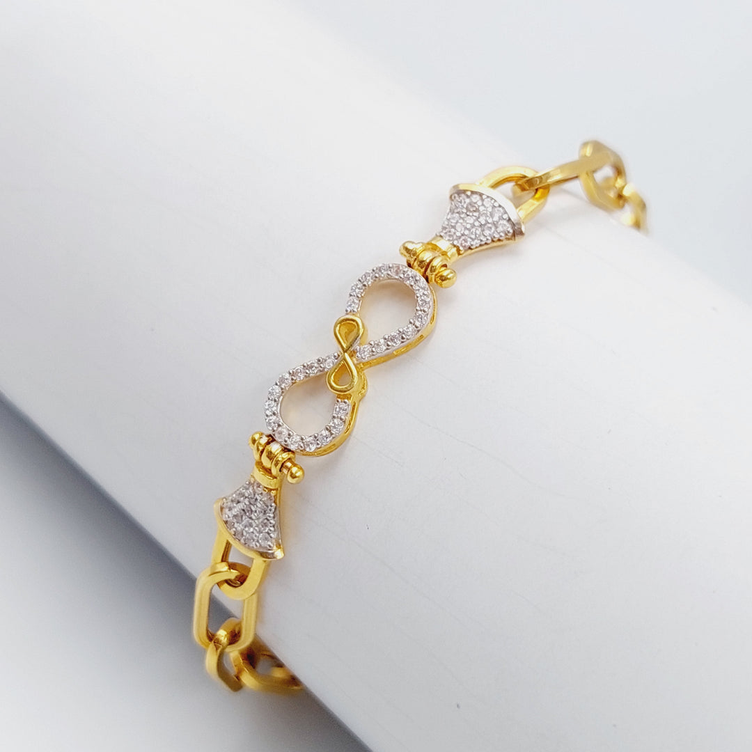 21K Gold Paperclip Bracelet by Saeed Jewelry - Image 5