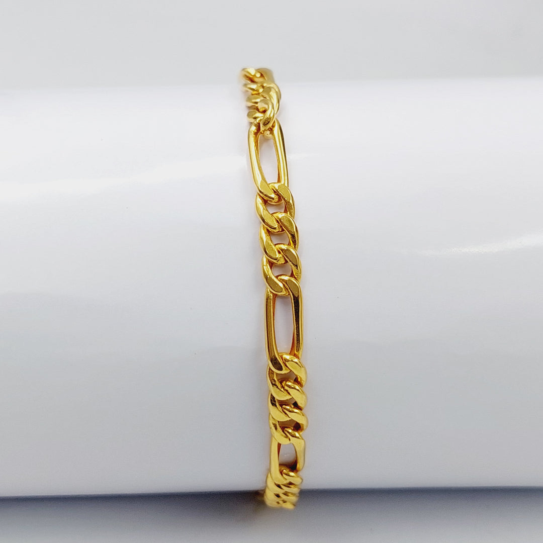 21K Gold Paperclip Bracelet by Saeed Jewelry - Image 8