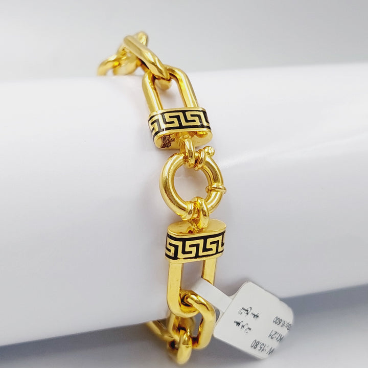 21K Gold Paperclip Bracelet by Saeed Jewelry - Image 7