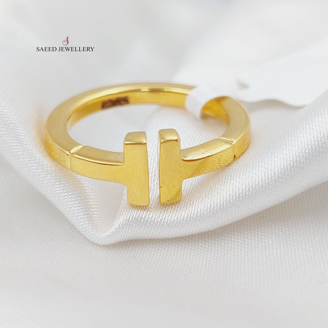 21K Gold Paperclip Ring by Saeed Jewelry - Image 1