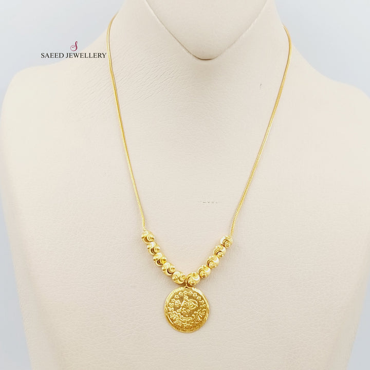 21K Gold Rashadi Balls Necklace by Saeed Jewelry - Image 4