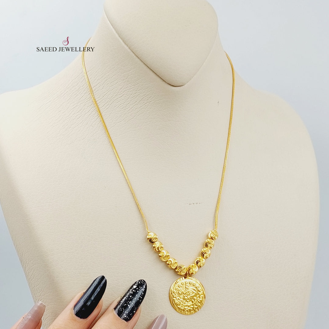 21K Gold Rashadi Balls Necklace by Saeed Jewelry - Image 1