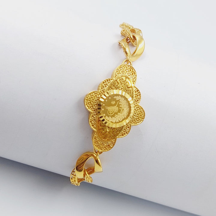 21K Gold Rashadi Bracelet by Saeed Jewelry - Image 1