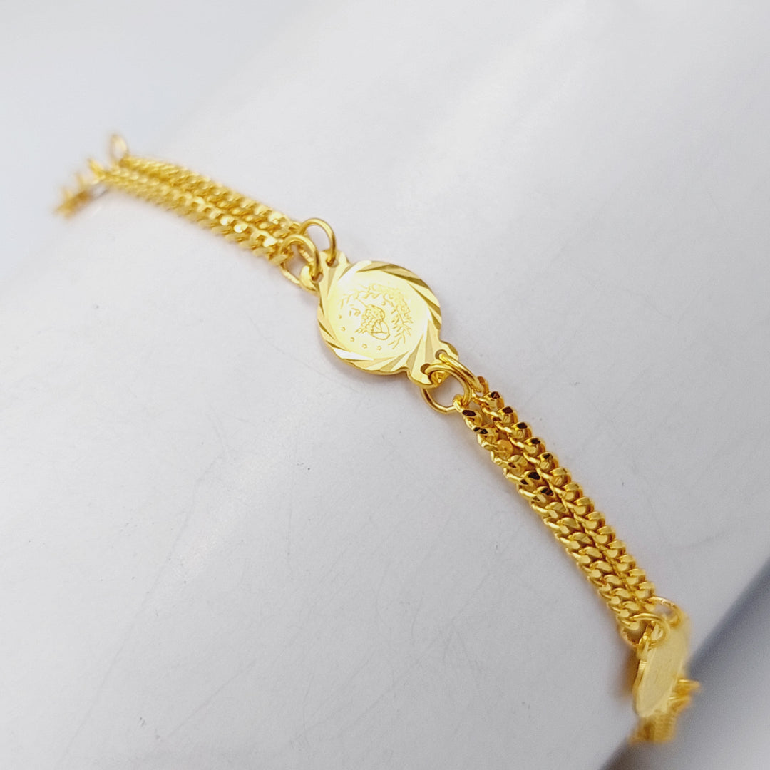 21K Gold Rashadi Bracelet by Saeed Jewelry - Image 3