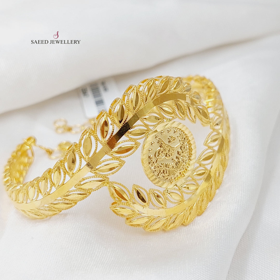 21K Gold Rashadi Bracelet by Saeed Jewelry - Image 4