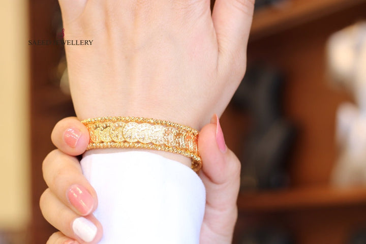 21K Gold Rashadi Bracelet by Saeed Jewelry - Image 2