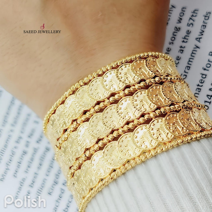 21K Gold Rashadi Bracelet by Saeed Jewelry - Image 3