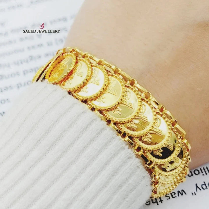 21K Gold Rashadi Bracelet by Saeed Jewelry - Image 3