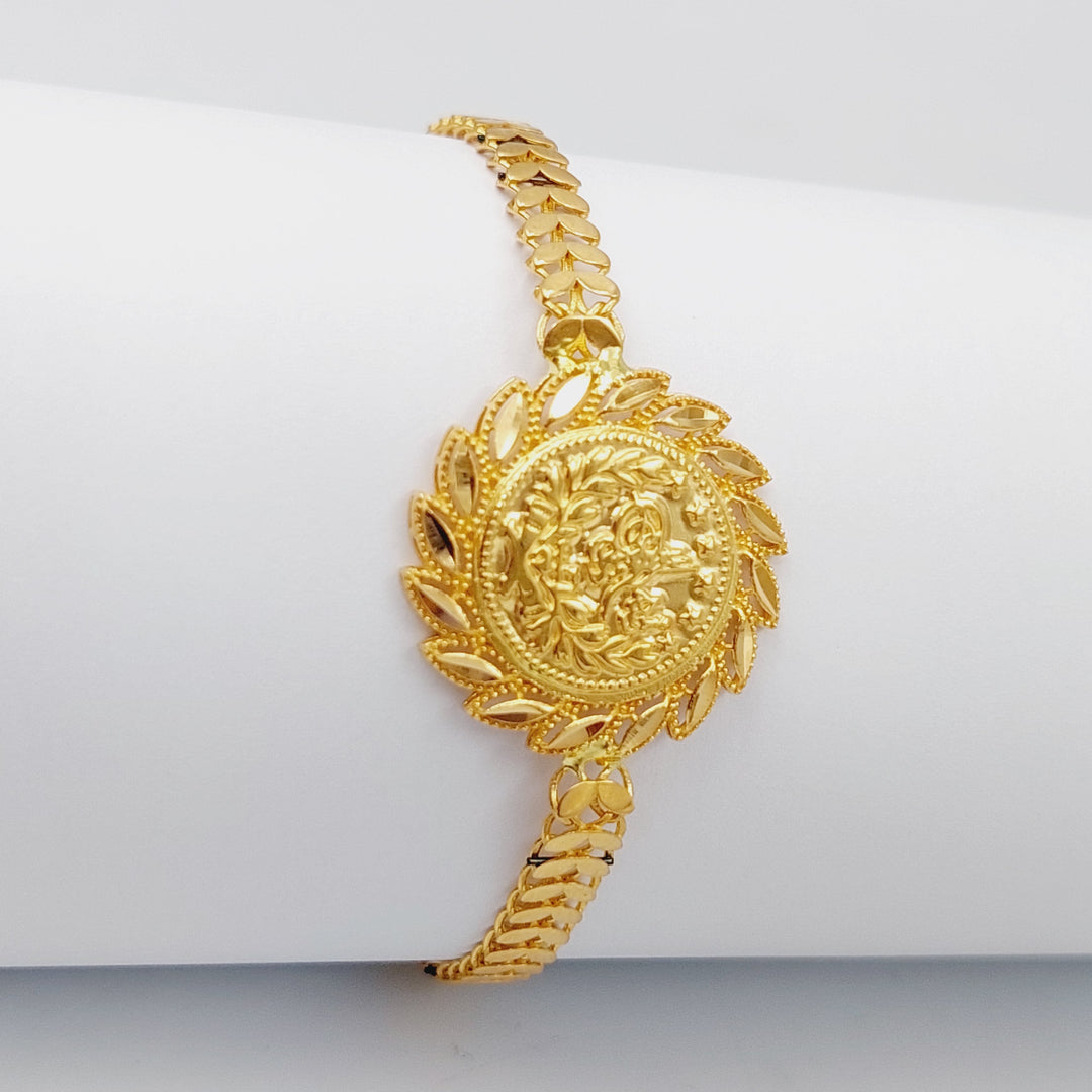 21K Gold Rashadi Bracelet by Saeed Jewelry - Image 3