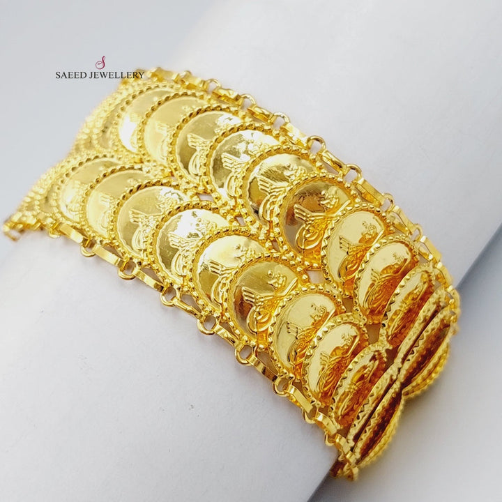 21K Gold Rashadi Bracelets by Saeed Jewelry - Image 4