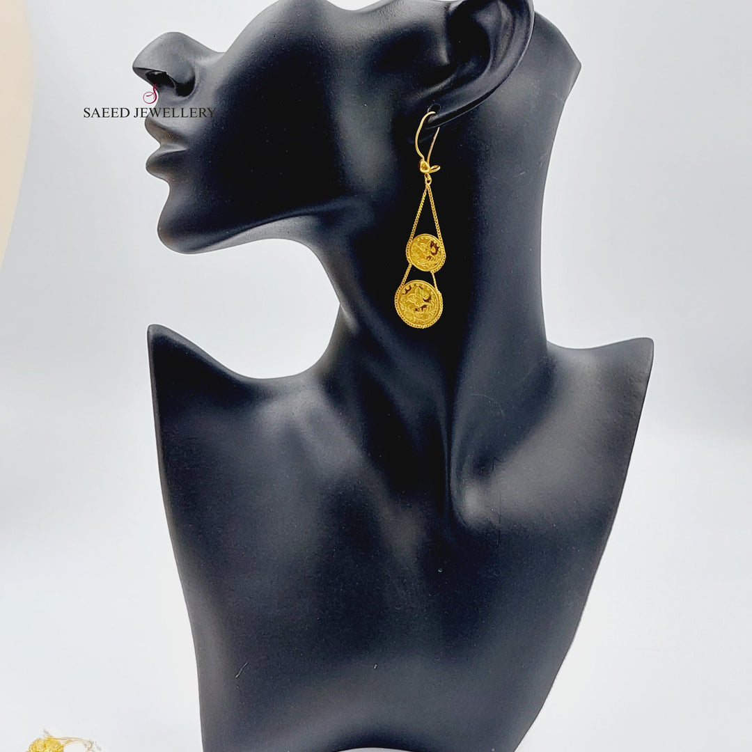 21K Gold Rashadi Earrings by Saeed Jewelry - Image 3