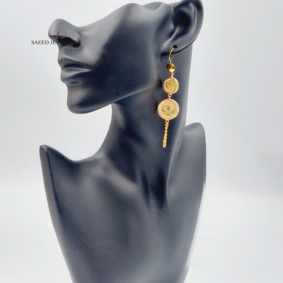 21K Gold Rashadi Earrings by Saeed Jewelry - Image 3