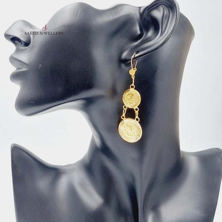 21K Gold Rashadi Earrings by Saeed Jewelry - Image 2