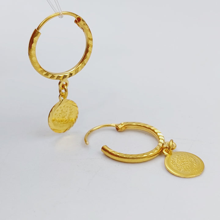 21K Gold Rashadi Earrings by Saeed Jewelry - Image 1