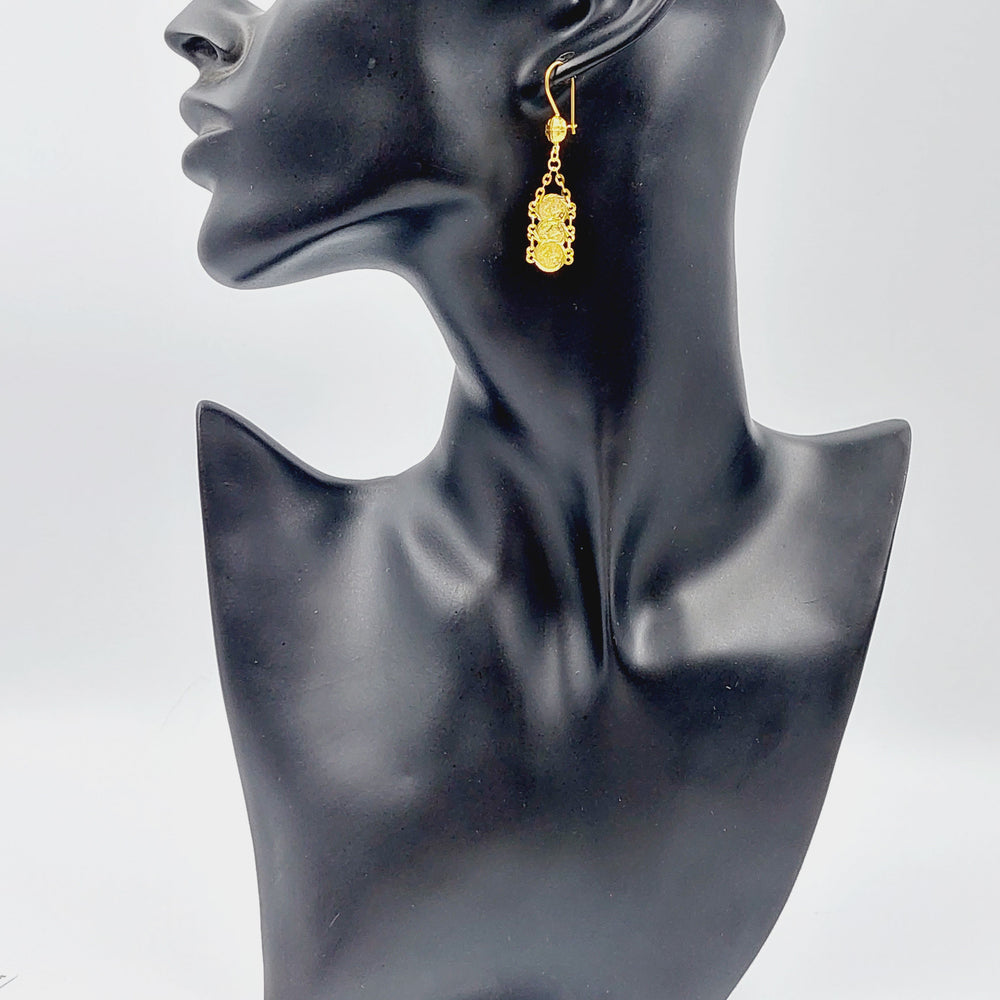 21K Gold Rashadi Earrings by Saeed Jewelry - Image 2