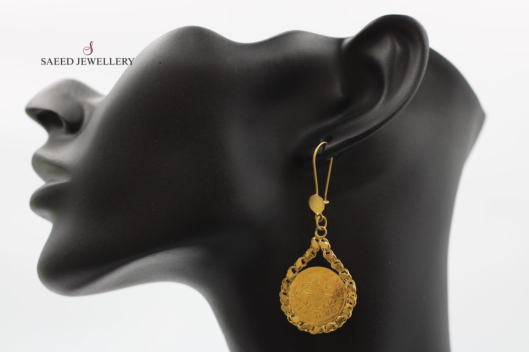 21K Gold Rashadi Earrings by Saeed Jewelry - Image 3