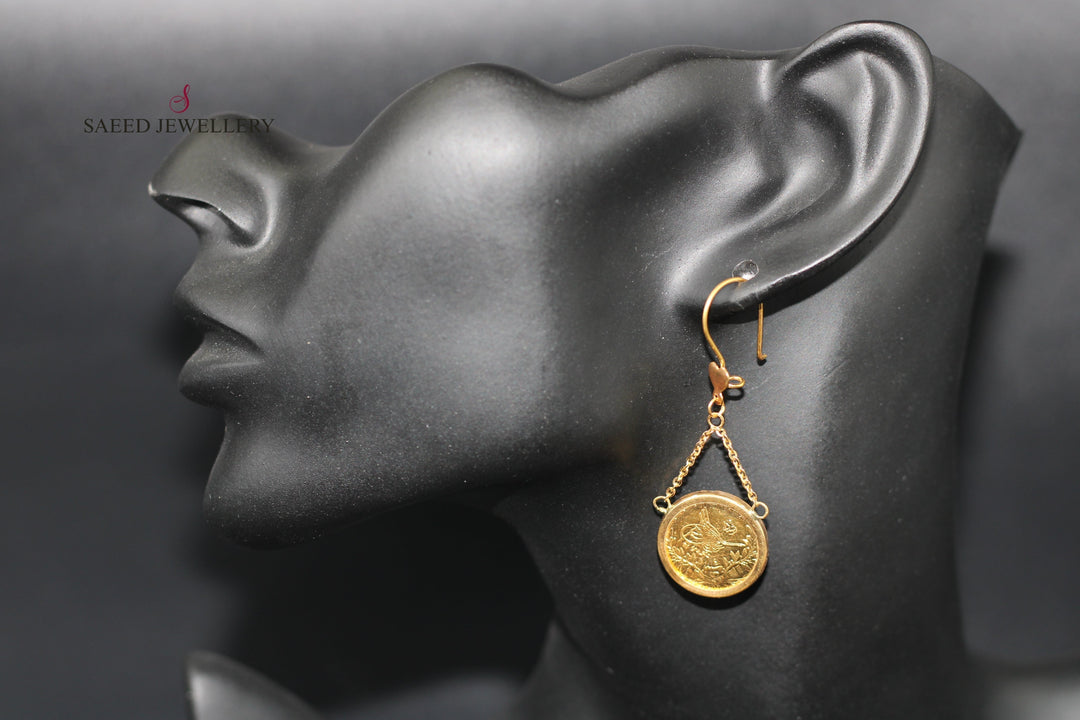 21K Gold Rashadi Earrings by Saeed Jewelry - Image 2