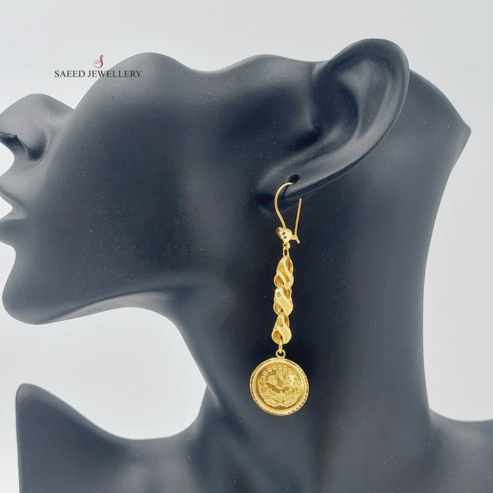 21K Gold Rashadi Earrings by Saeed Jewelry - Image 3