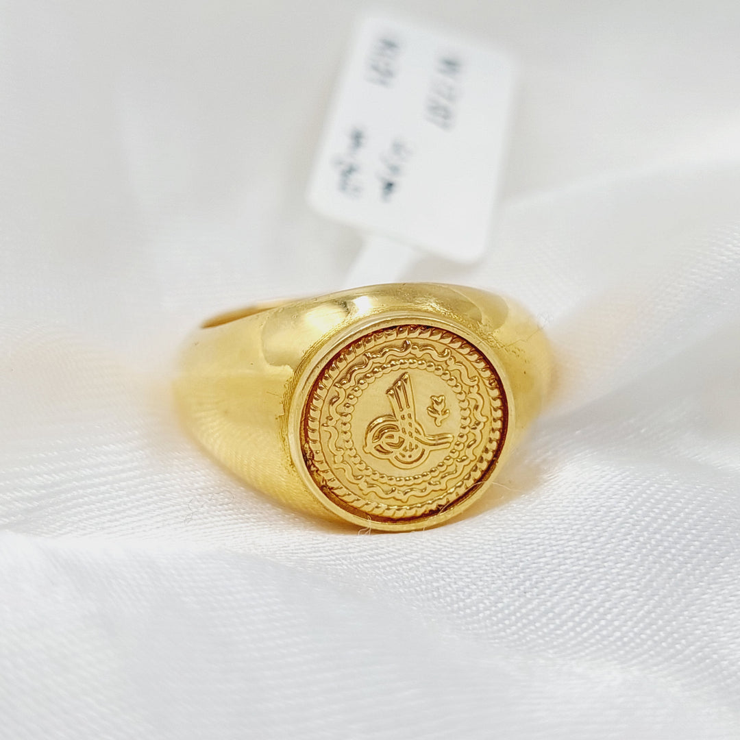 21K Gold Rashadi Eighths Ring by Saeed Jewelry - Image 3