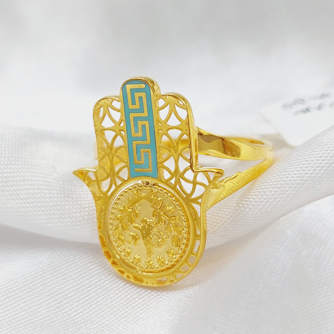 21K Gold Rashadi Hand Ring by Saeed Jewelry - Image 1