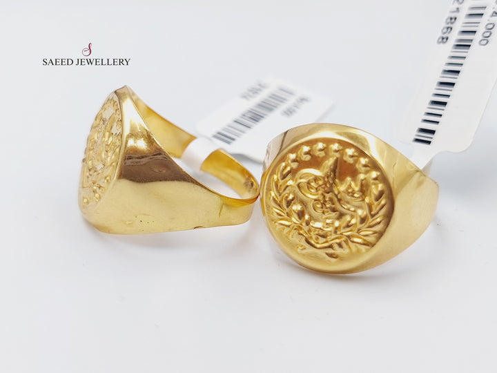 21K Gold Rashadi Men's Ring by Saeed Jewelry - Image 3