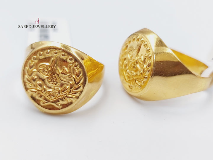 21K Gold Rashadi Men's Ring by Saeed Jewelry - Image 4