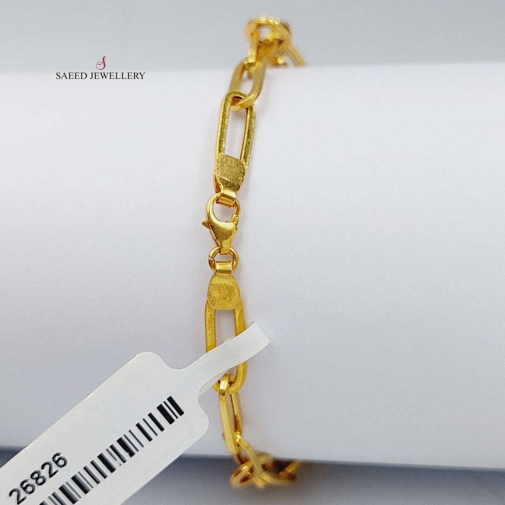 21K Gold Rashadi Model Bracelet by Saeed Jewelry - Image 2