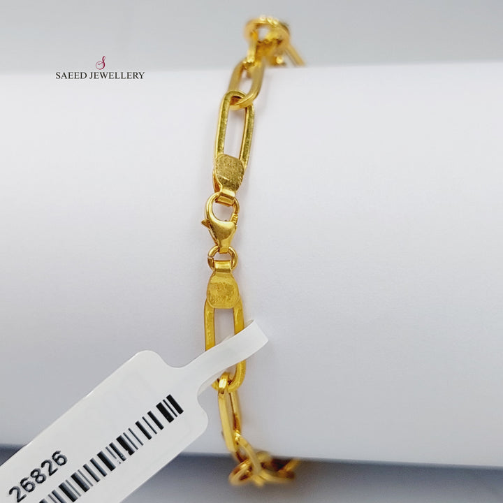 21K Gold Rashadi Model Bracelet by Saeed Jewelry - Image 3