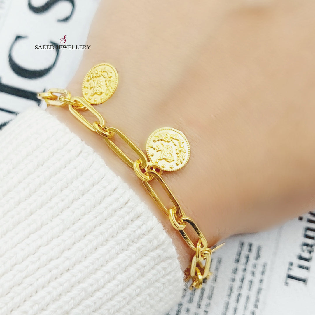 21K Gold Rashadi Model Bracelet by Saeed Jewelry - Image 2