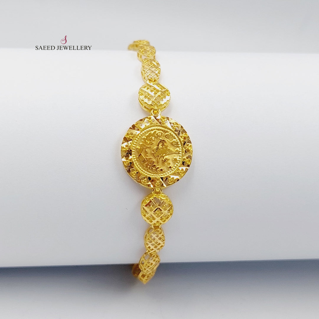 21K Gold Rashadi Model Bracelet by Saeed Jewelry - Image 3