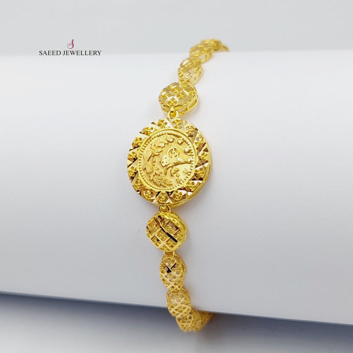 21K Gold Rashadi Model Bracelet by Saeed Jewelry - Image 6