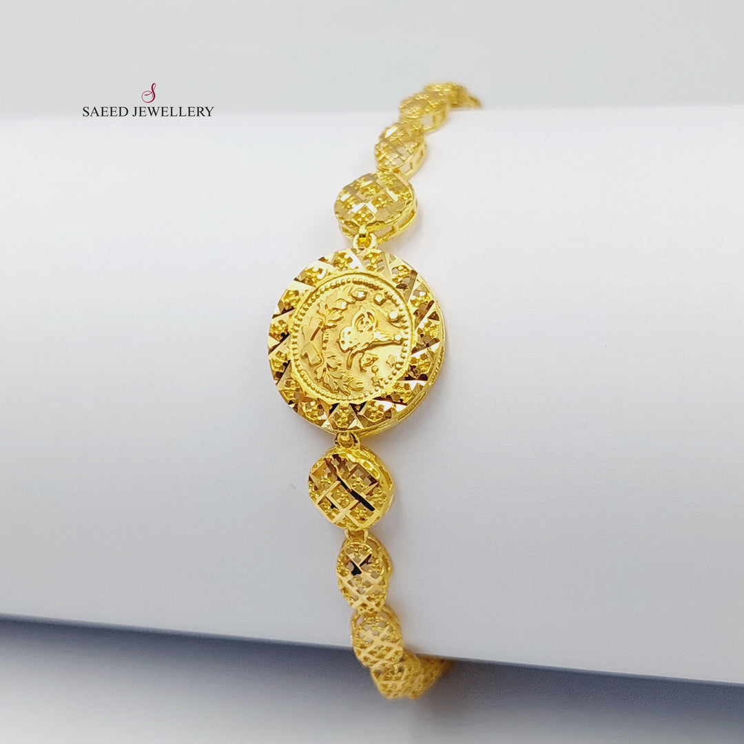 21K Gold Rashadi Model Bracelet by Saeed Jewelry - Image 8